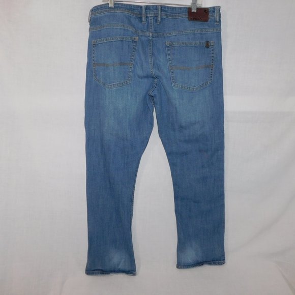 Buffalo David Bitton Mens 36 x 30 DEAN-X Slim Straight Stretch Blue Jeans - Picture 6 of 10